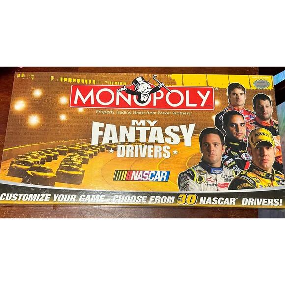 Monopoly New in Box My Fantasy NASCAR Drivers Board Game NEW Never Opened - Picture 1 of 6